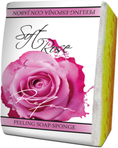 Peeling σαπούνι-σφουγγάρι Soft Rose