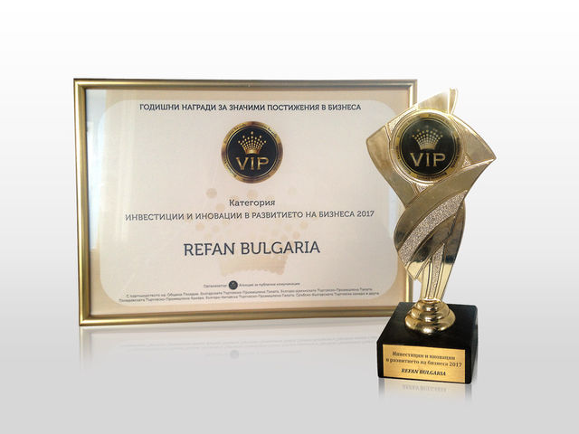 The leader in cosmetics REFAN with a prestigious award by VIP Business Awards 2017